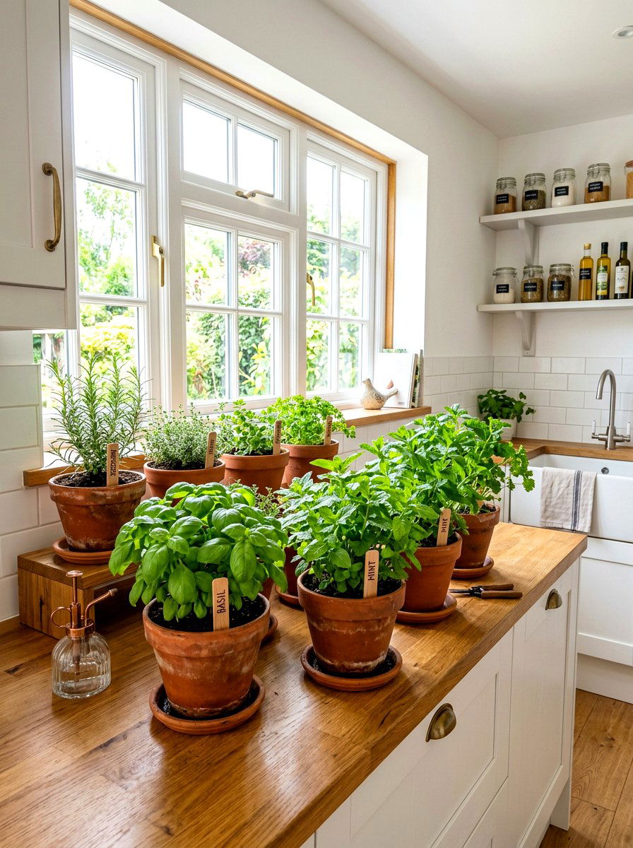 Indoor herb garden - 30 slow living home ideas