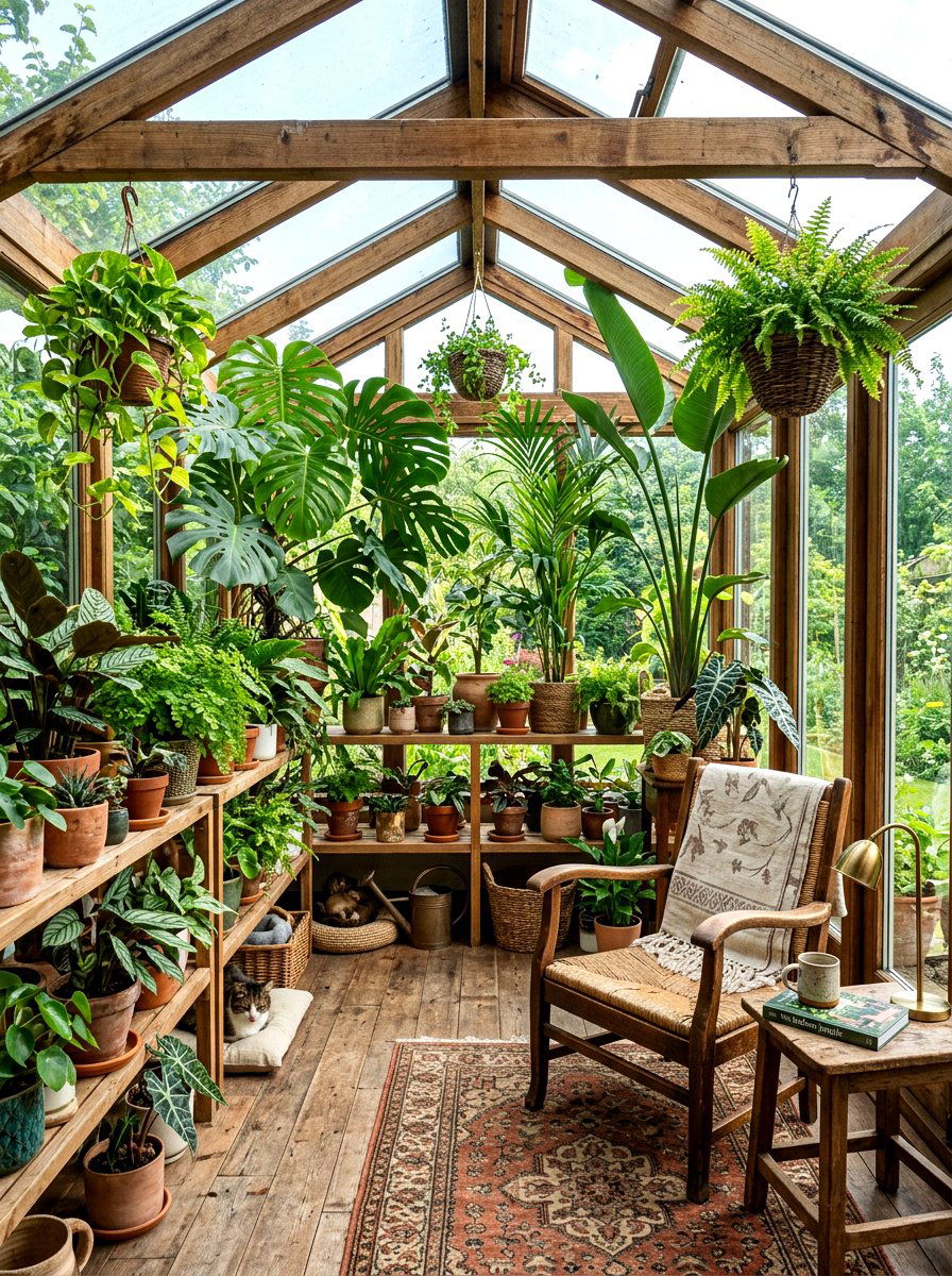 Indoor jungle sunroom - 30 boho sunroom ideas