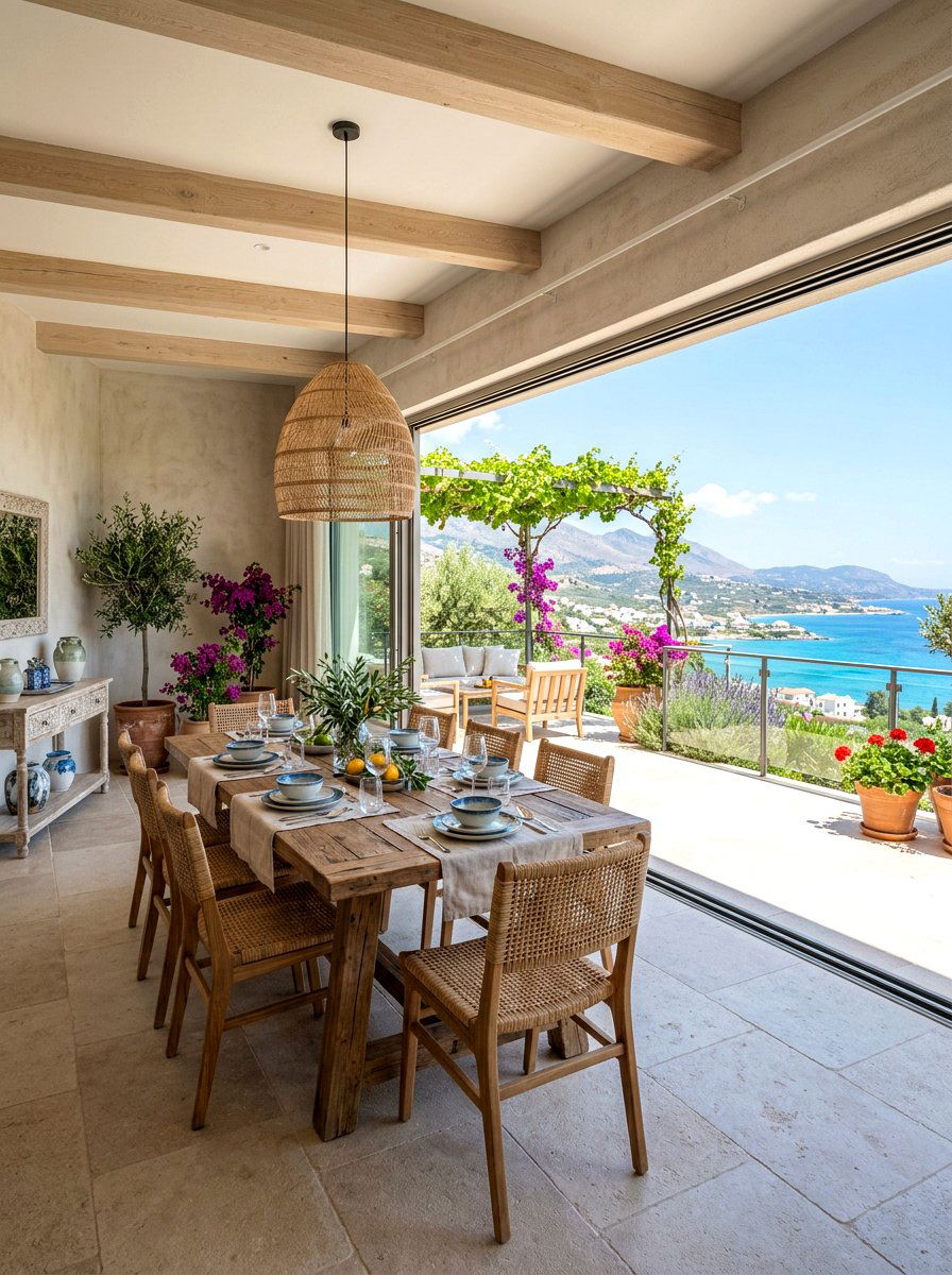 Indoor outdoor dining room - 30 Mediterranean dining room ideas