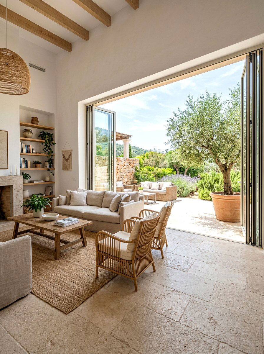 Indoor outdoor flow living room - 30 Tuscan revival living room ideas