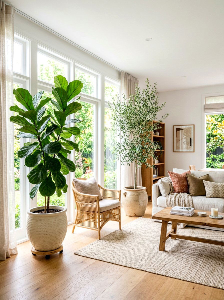 Indoor plant bright living room - 30 sun washed living room ideas