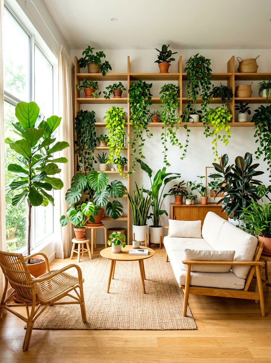 Indoor plant living room - 30 intentional living room ideas