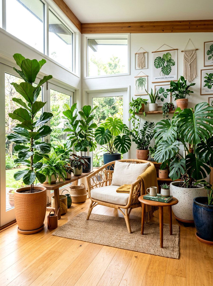 Indoor plant room - 30 slow living home ideas