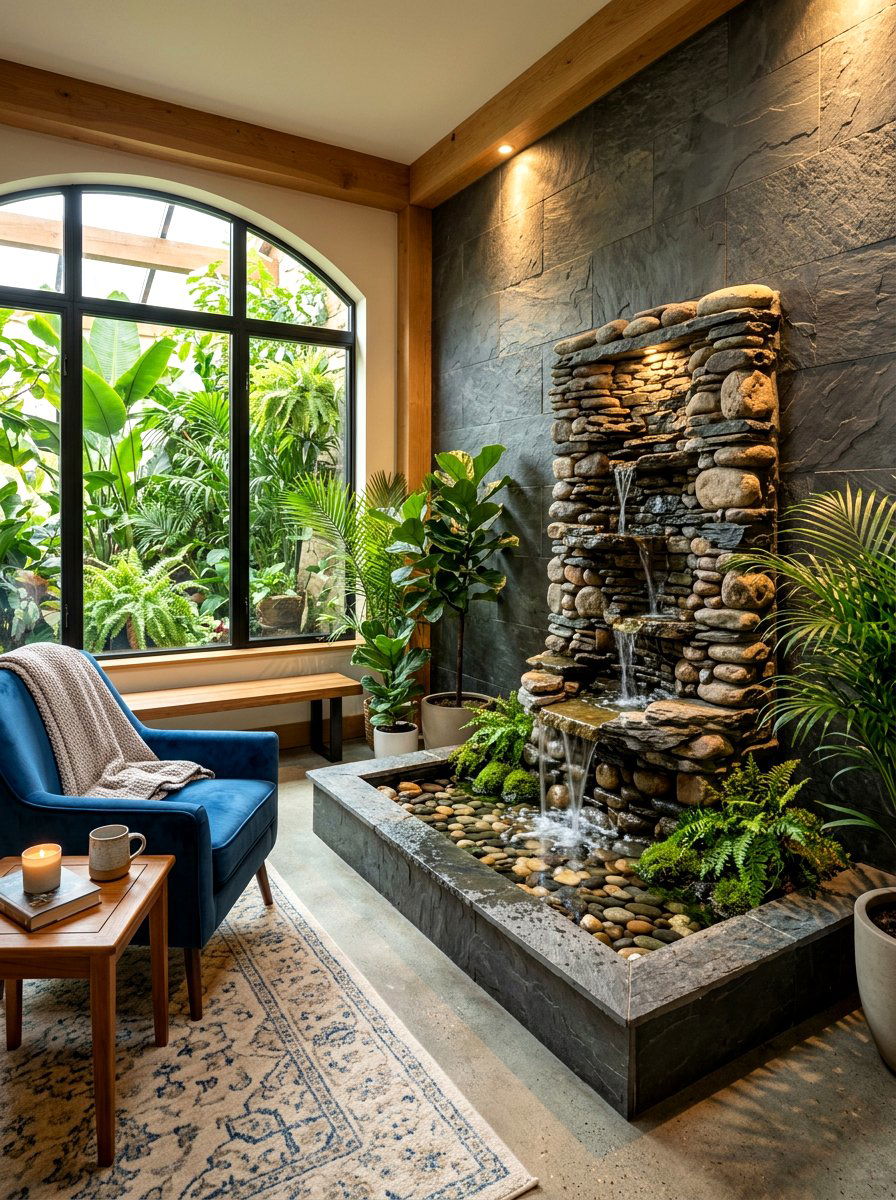 Indoor water feature - 30 recovery room ideas