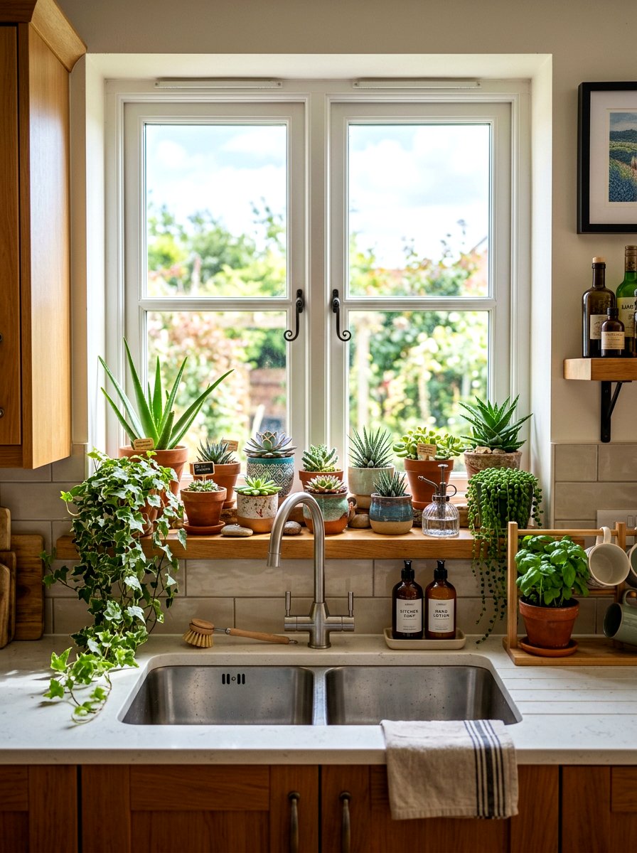 Indoor window garden - 30 TikTok kitchen decor ideas