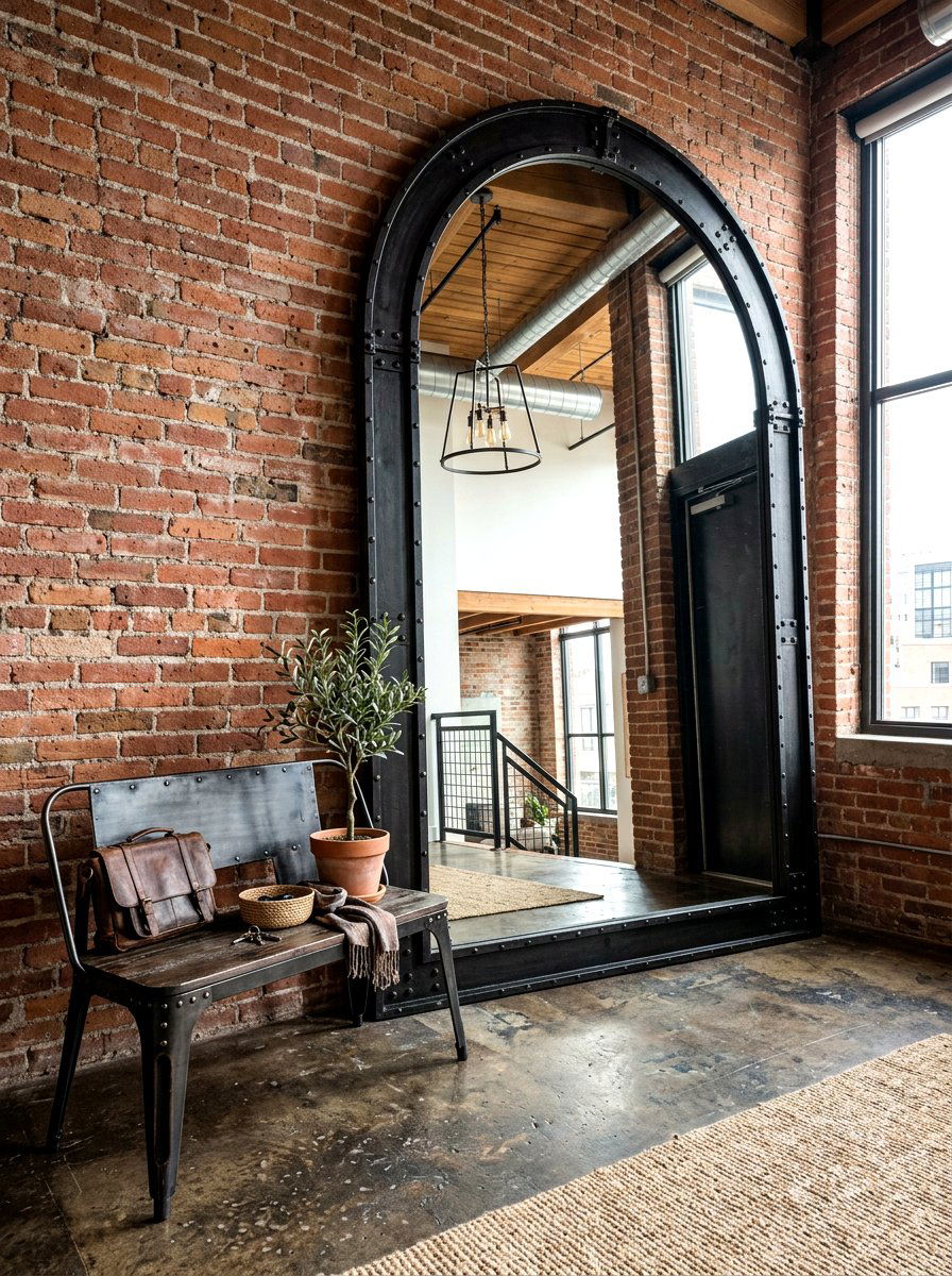 Industrial Arched Mirror Foyer - 30 arched foyer mirror ideas