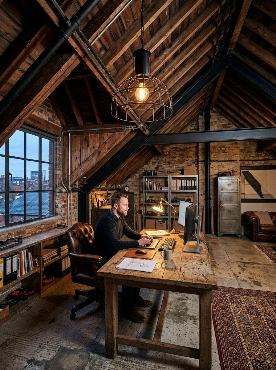 30 Sloped Ceiling Office Ideas to Maximize Your Workspace
