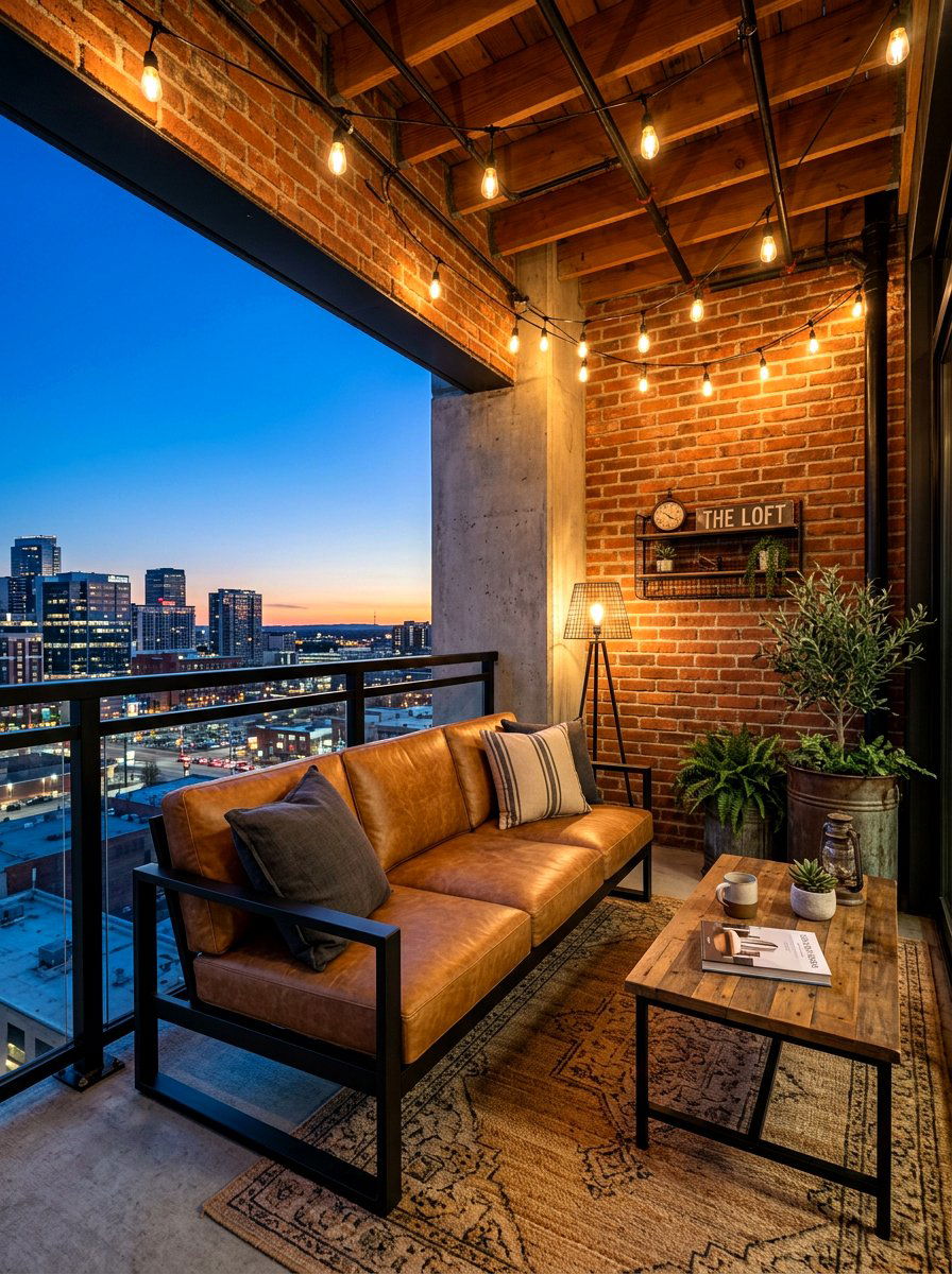 Industrial Balcony Lounge Style - 30 condo balcony lounge ideas