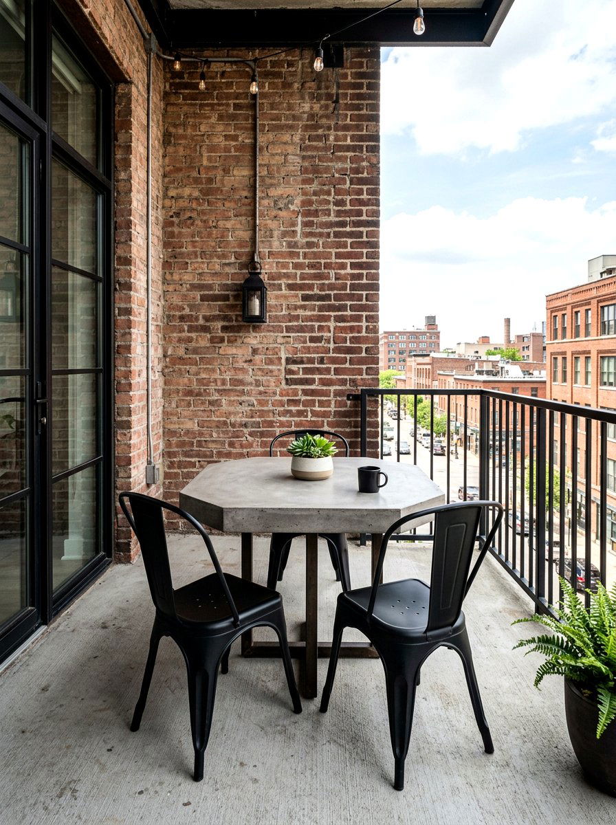 Industrial Balcony Style - 30 balcony seating nook ideas