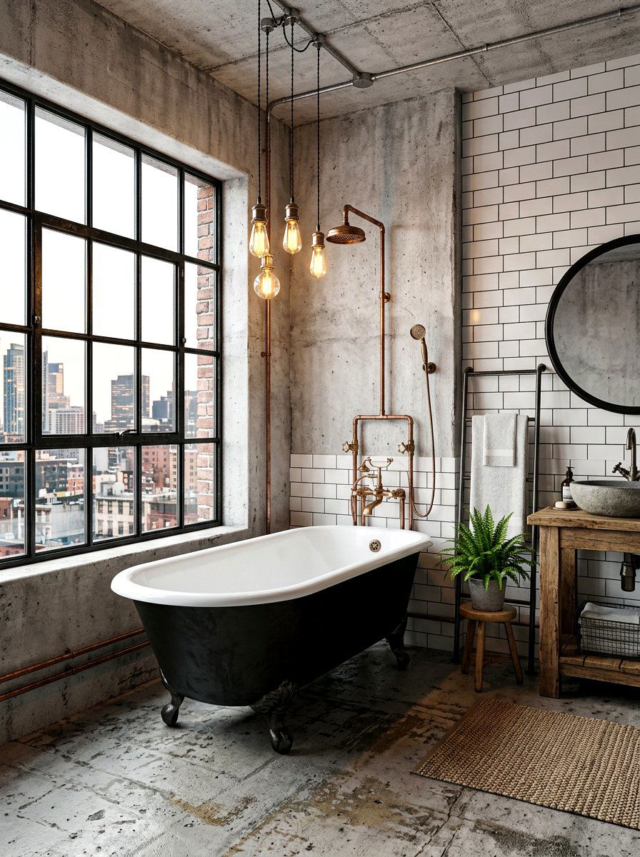 Industrial Bathroom Clawfoot Tub - 30 clawfoot tub ideas