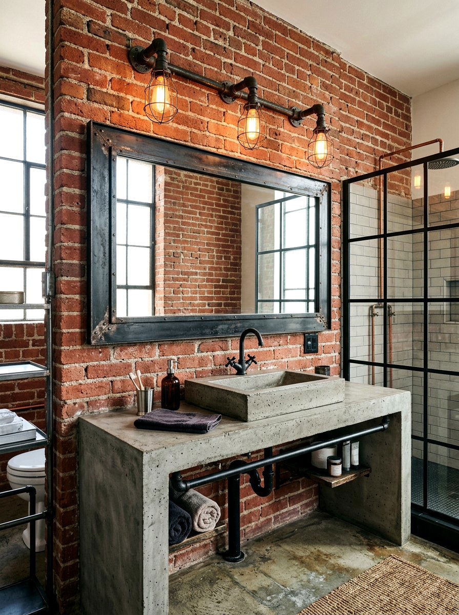 Industrial Bathroom Light - 30 vanity lighting ideas