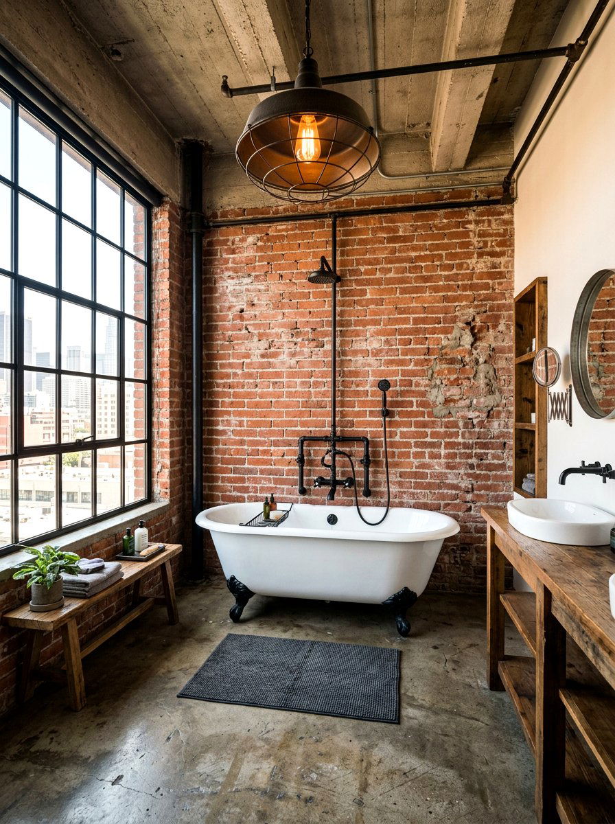 Industrial Bathroom Tub Layout - 30 freestanding tub corner ideas