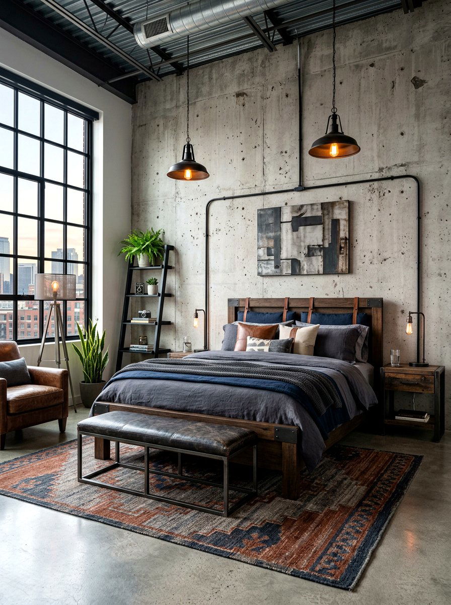Industrial Bedroom - 30 romantic bedroom ideas