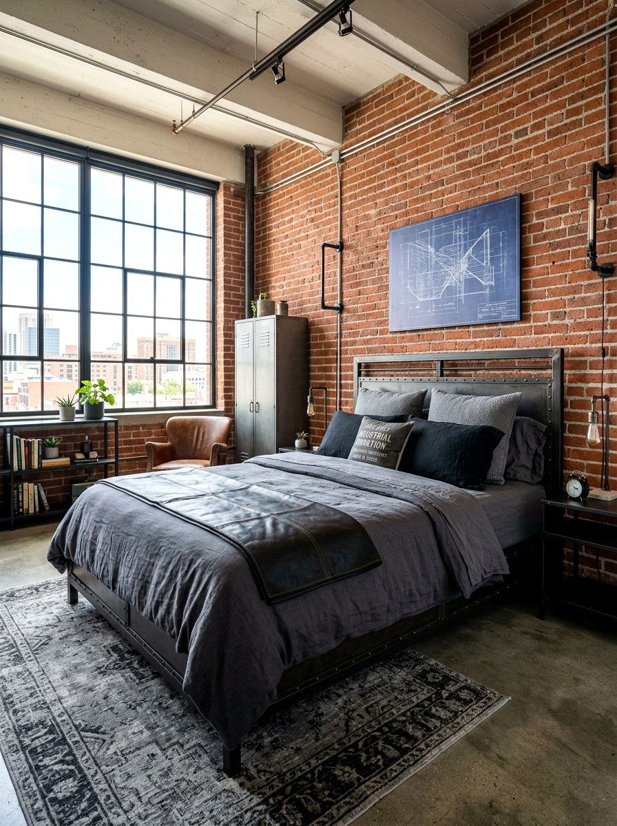 Industrial Bedroom Style - 30 layered bed styling ideas