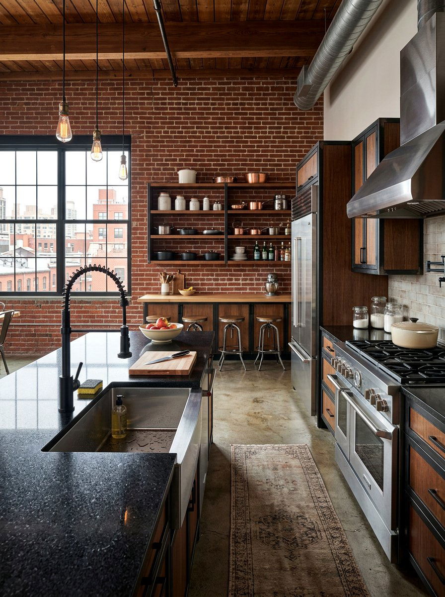 Industrial Black Kitchen Faucet - 30 black faucet kitchen ideas