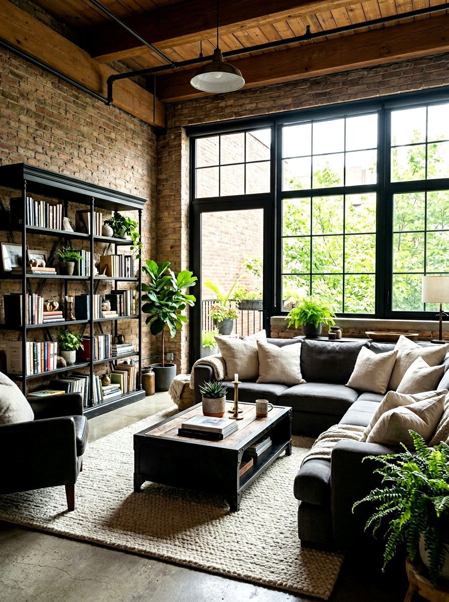 Industrial Black Metal Furniture Living Room - 30 black and cream living room ideas