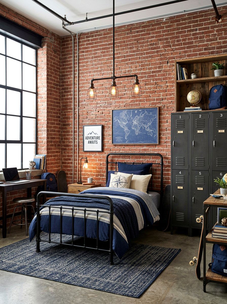 Industrial Boys Bedroom - 30 creative kids room ideas