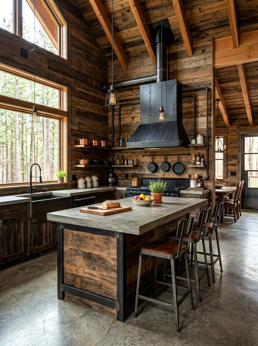 Industrial Cabin Kitchen Decor - 30 cabin kitchen ideas