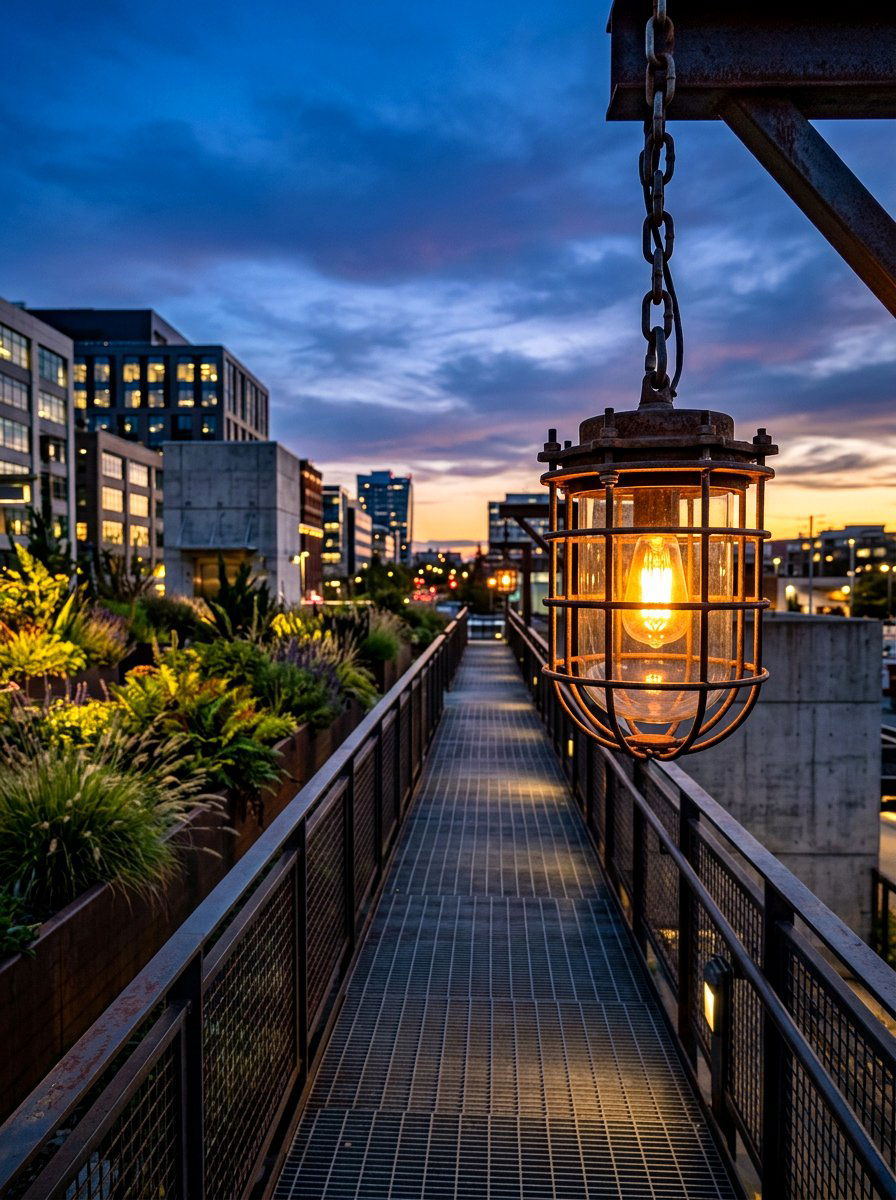 Industrial Cage Lantern - 30 lantern pathway ideas