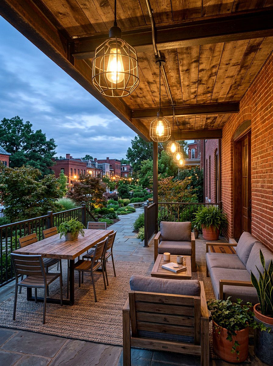 Industrial Cage Light - 30 porch lighting ideas