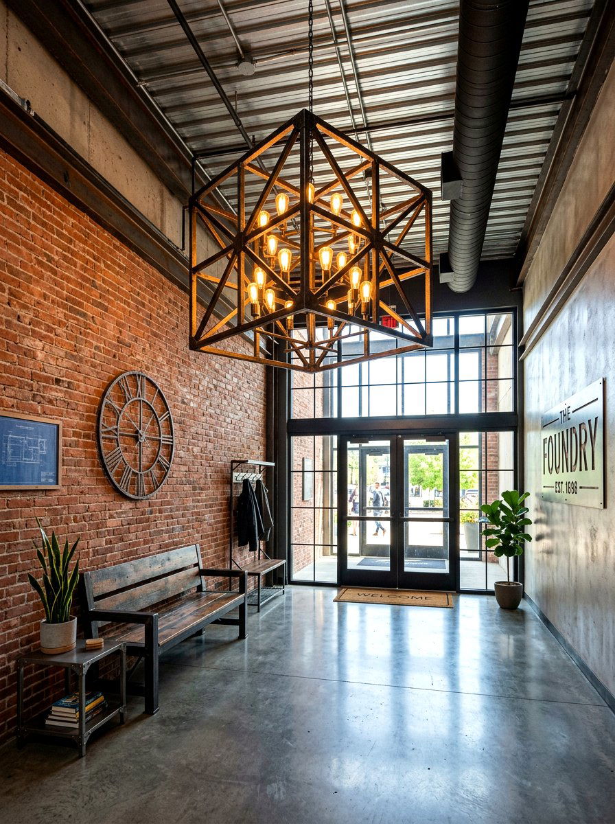 Industrial Cage Lighting - 30 foyer chandelier ideas