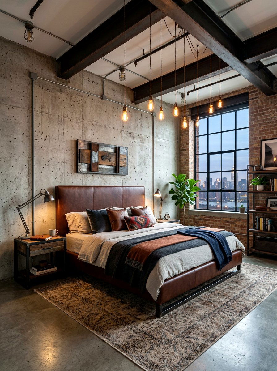 Industrial Chic Bedroom - 30 couture bedroom ideas
