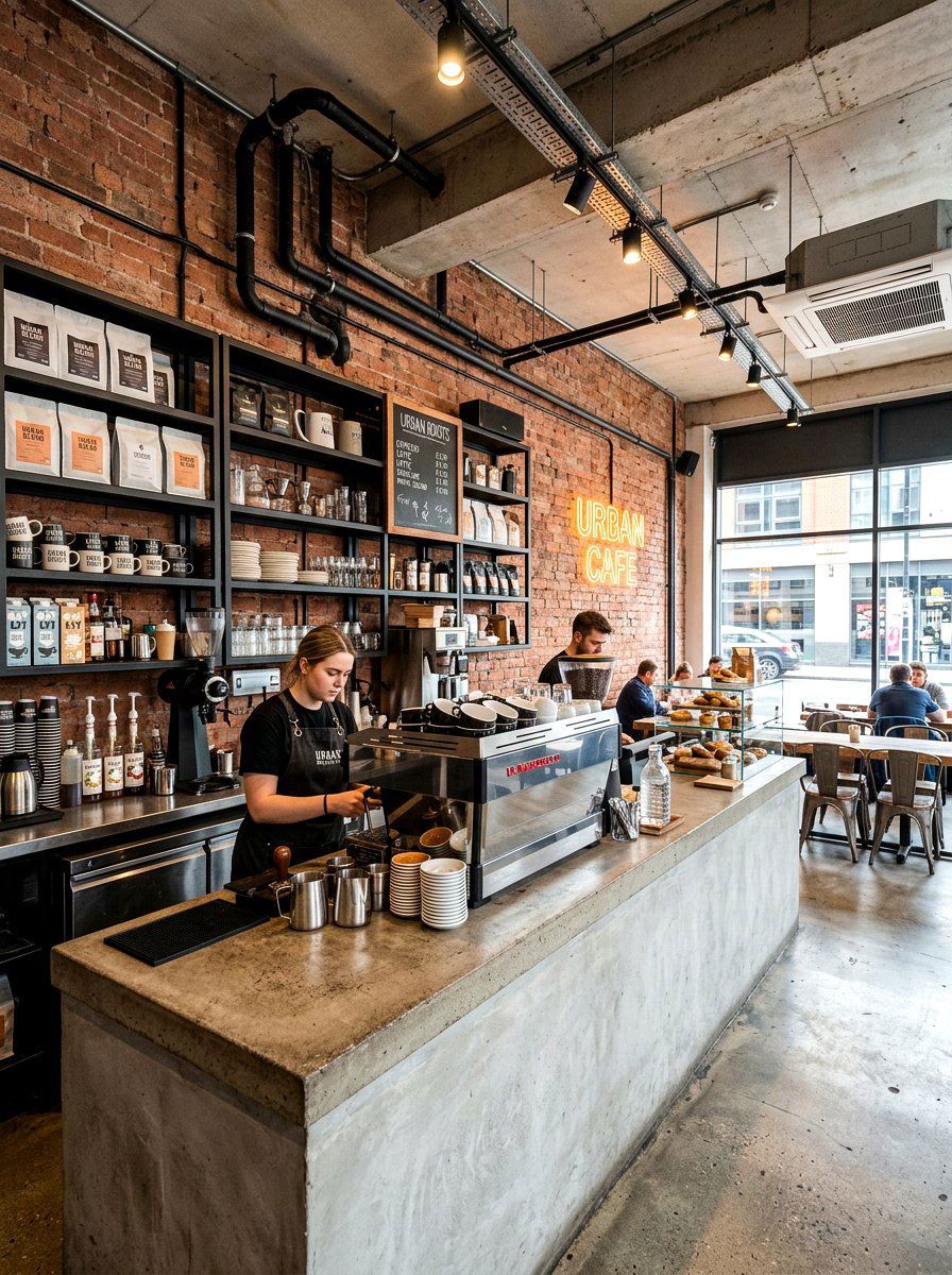 Industrial Coffee Bar - 30 coffee nook pantry ideas