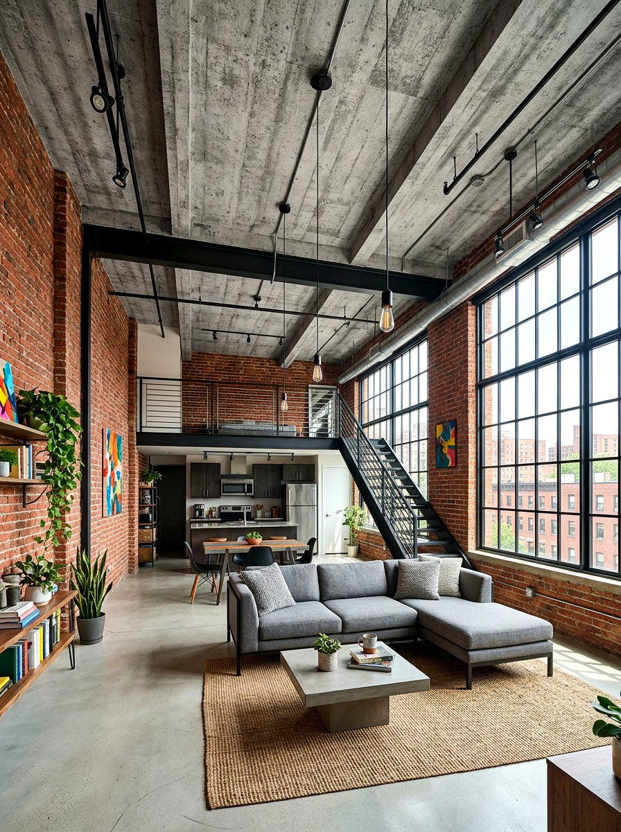Industrial Concrete Look Loft - 30 wallpaper ceiling ideas