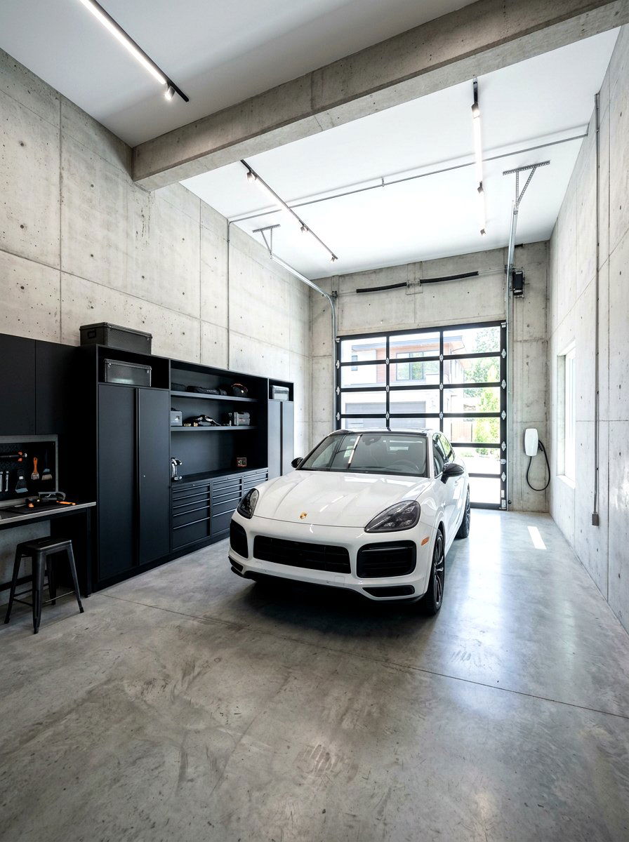 Industrial Concrete Look Panels - 30 garage wall panel ideas