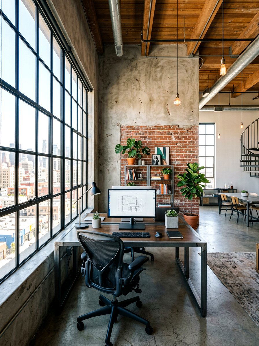 Industrial Concrete Plaster - 30 plaster wall ideas