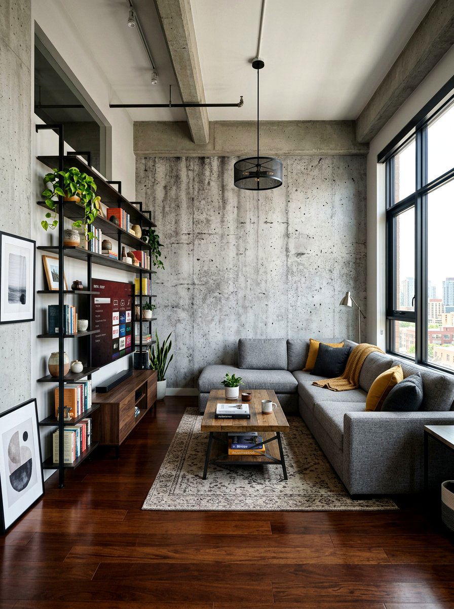 Industrial Concrete Texture Den - 30 wallpaper decor ideas