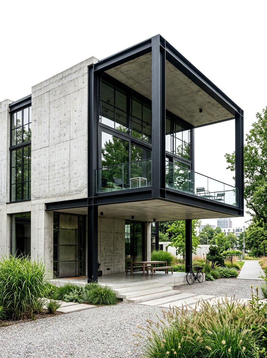 Industrial Concrete Villa - 30 villa exterior ideas