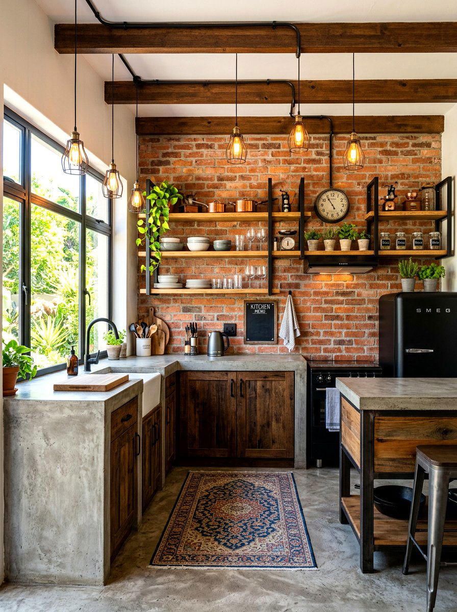 Industrial Cottage Kitchen - 30 small cottage kitchen ideas
