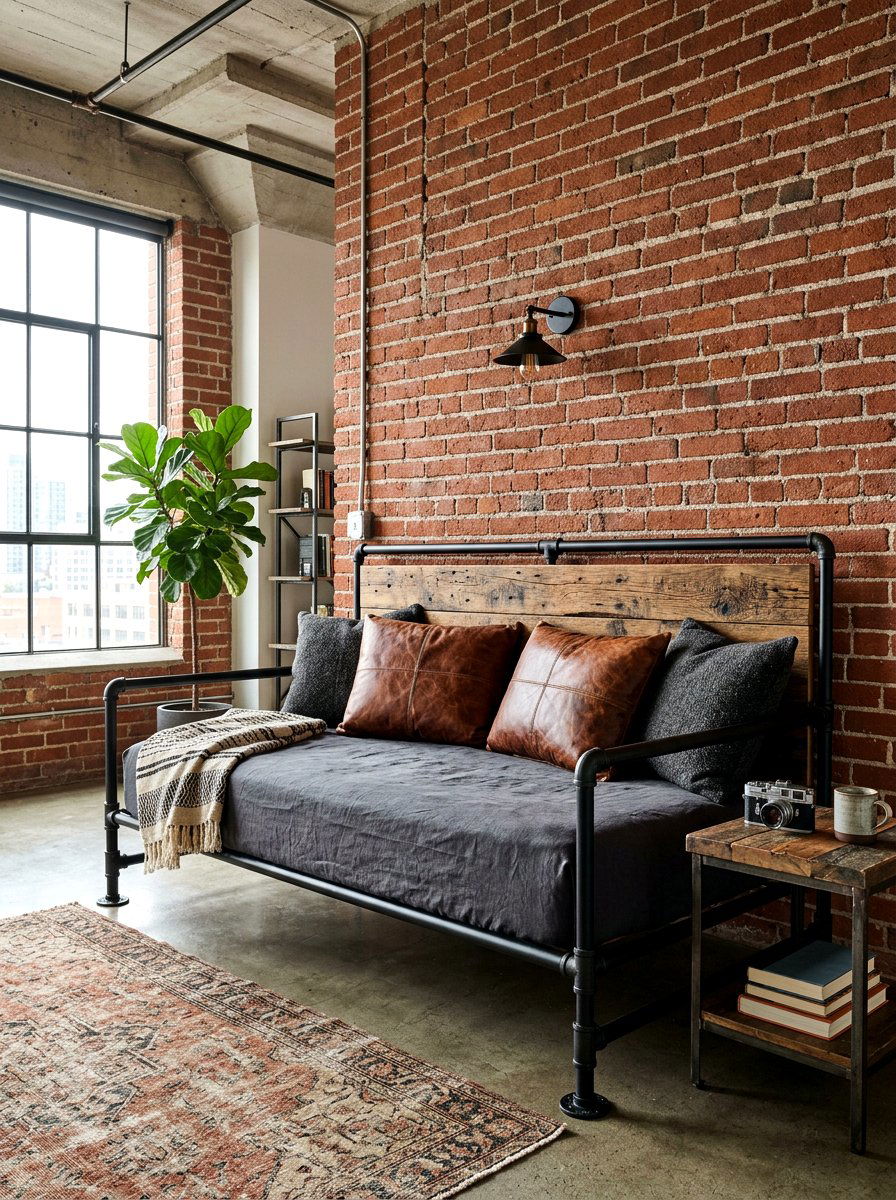 Industrial Daybed - 30 built in daybed nook ideas