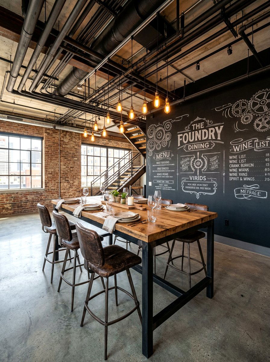 Industrial Dining Area - 30 breakfast room ideas