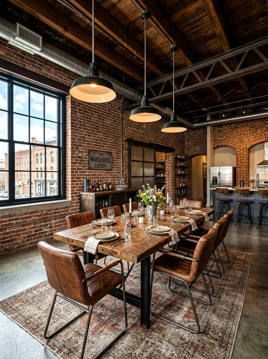 Industrial Dining Room - 30 modern dining room ideas