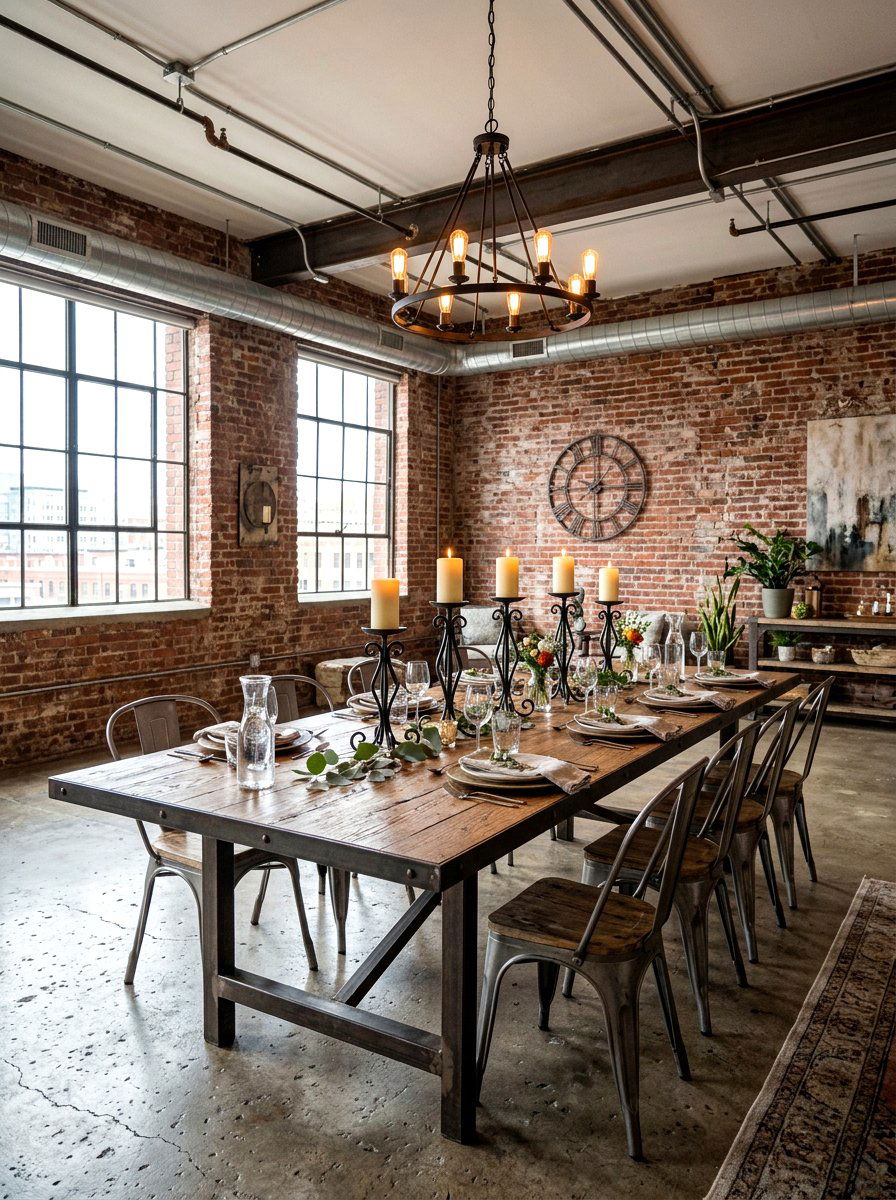 Industrial Dining Room Candlelight - 30 candlelit dining room ideas