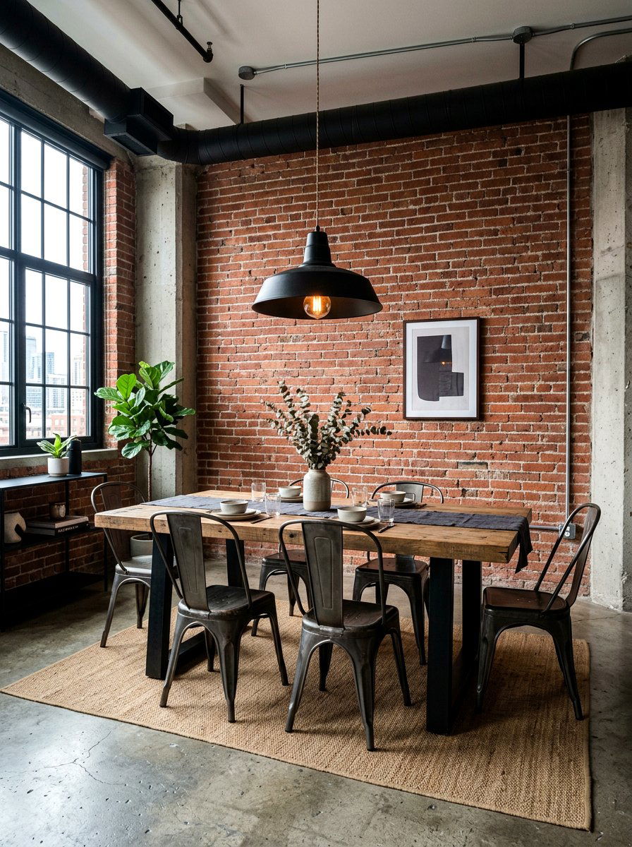 Industrial Dining Room - 30 apartment dining room ideas