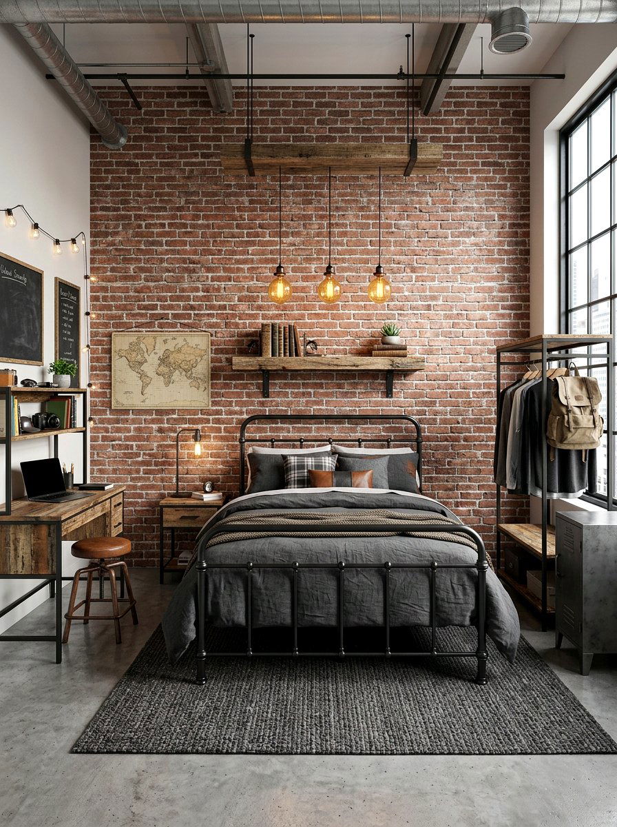 Industrial Dorm Room - 30 dorm room ideas
