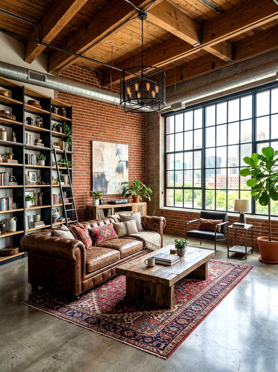 Industrial Eclectic Living Room - 30 eclectic living room ideas