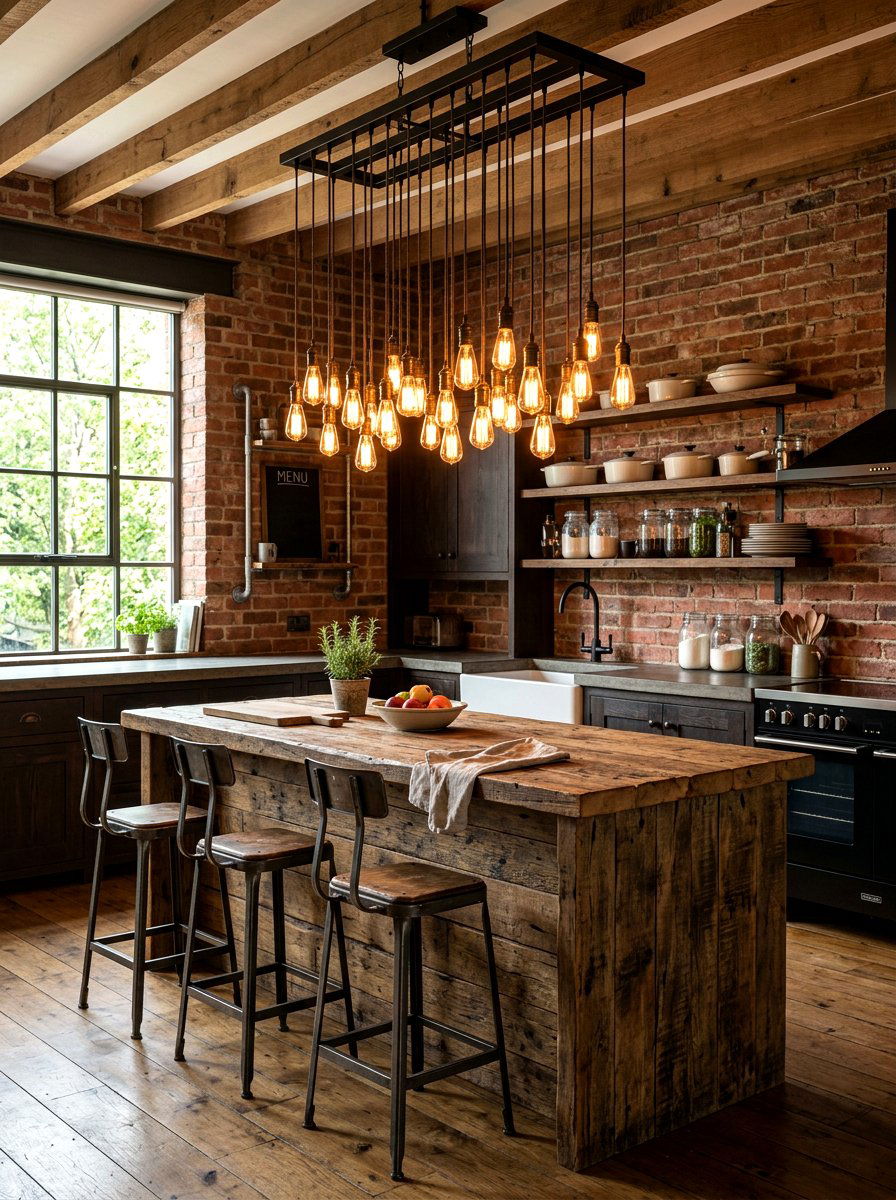 Industrial Edison Cluster - 30 pendant light cluster ideas