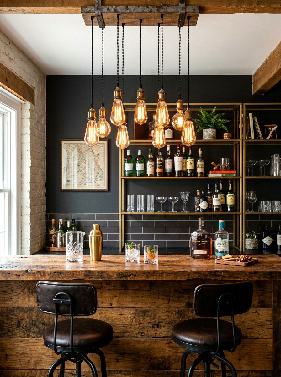 Industrial Edison bulb cluster - 30 dramatic pendant cluster ideas