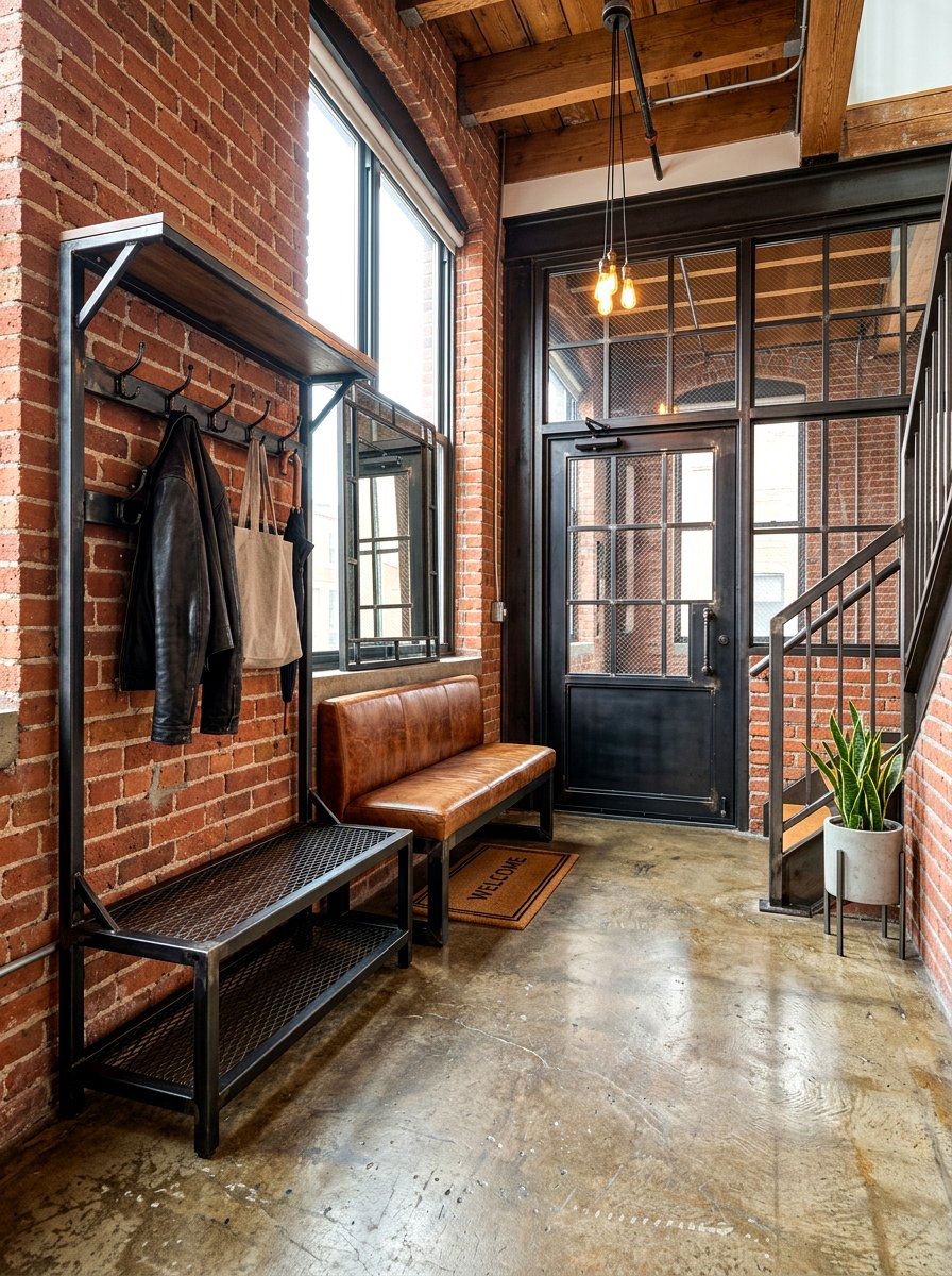 Industrial Entryway Metal - 30 classic entryway ideas