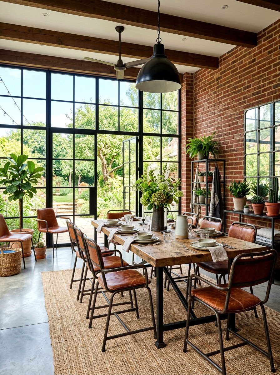 Industrial Farmhouse Sunroom - 30 farmhouse sunroom ideas