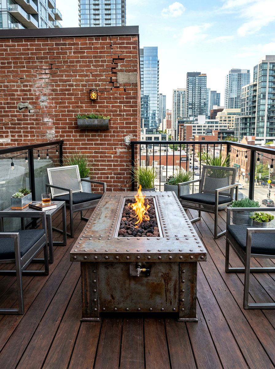 Industrial Fire Table - 30 deck fire table ideas