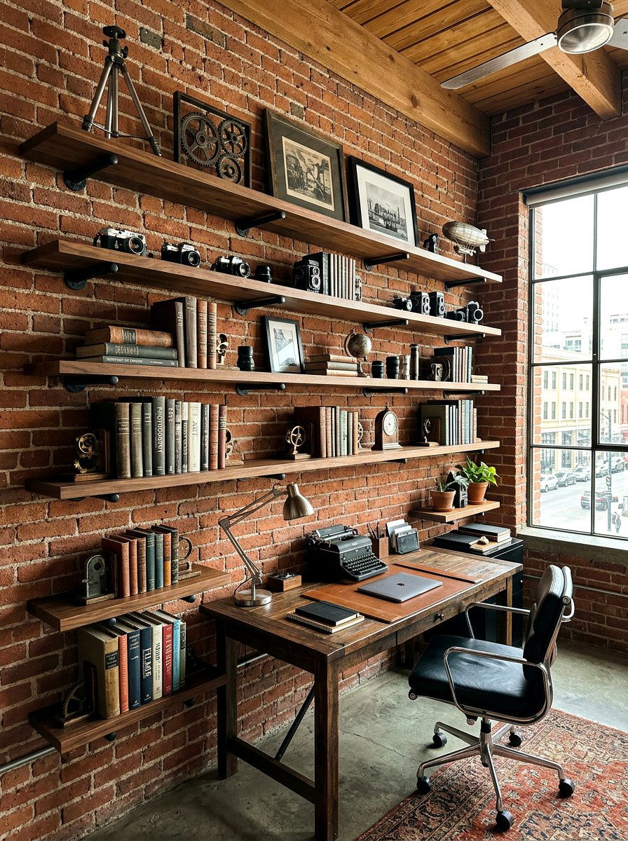 Industrial Floating Shelves - 30 floating shelf ideas