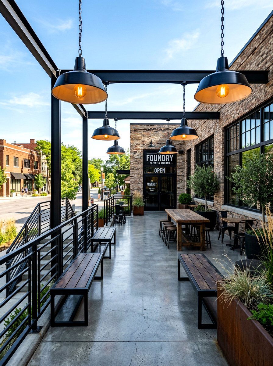 Industrial Front Patio - 30 front patio ideas