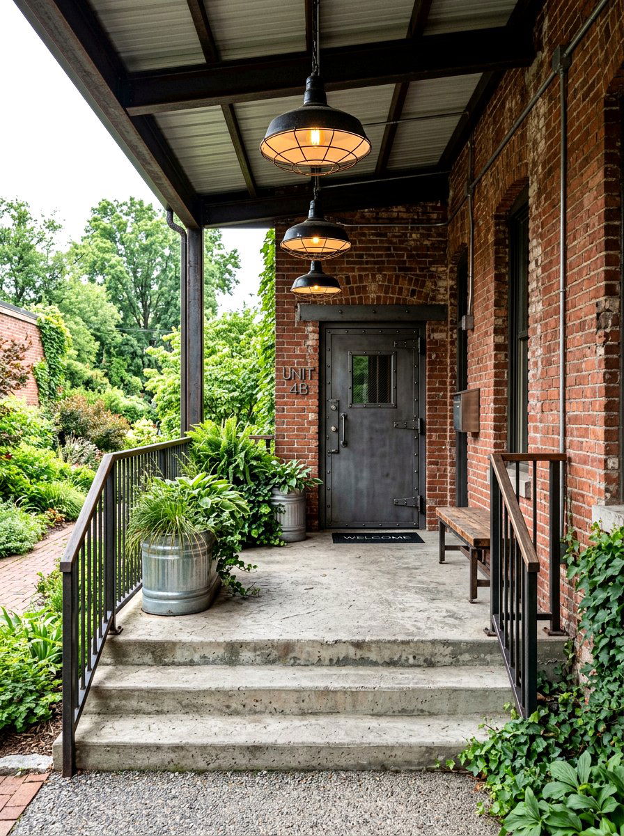 Industrial Front Porch - 30 front porch entry ideas