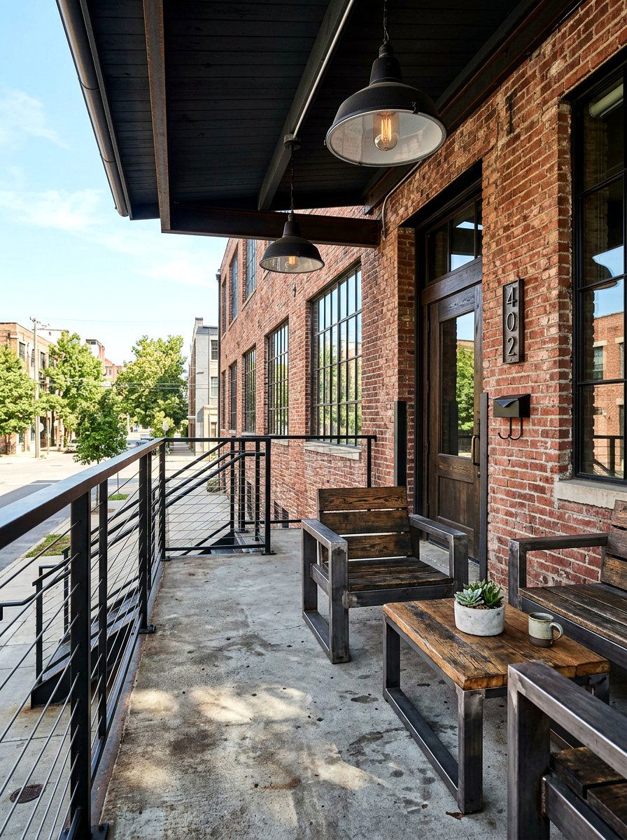 Industrial Front Porch Look - 30 charming front porch ideas aesthetic