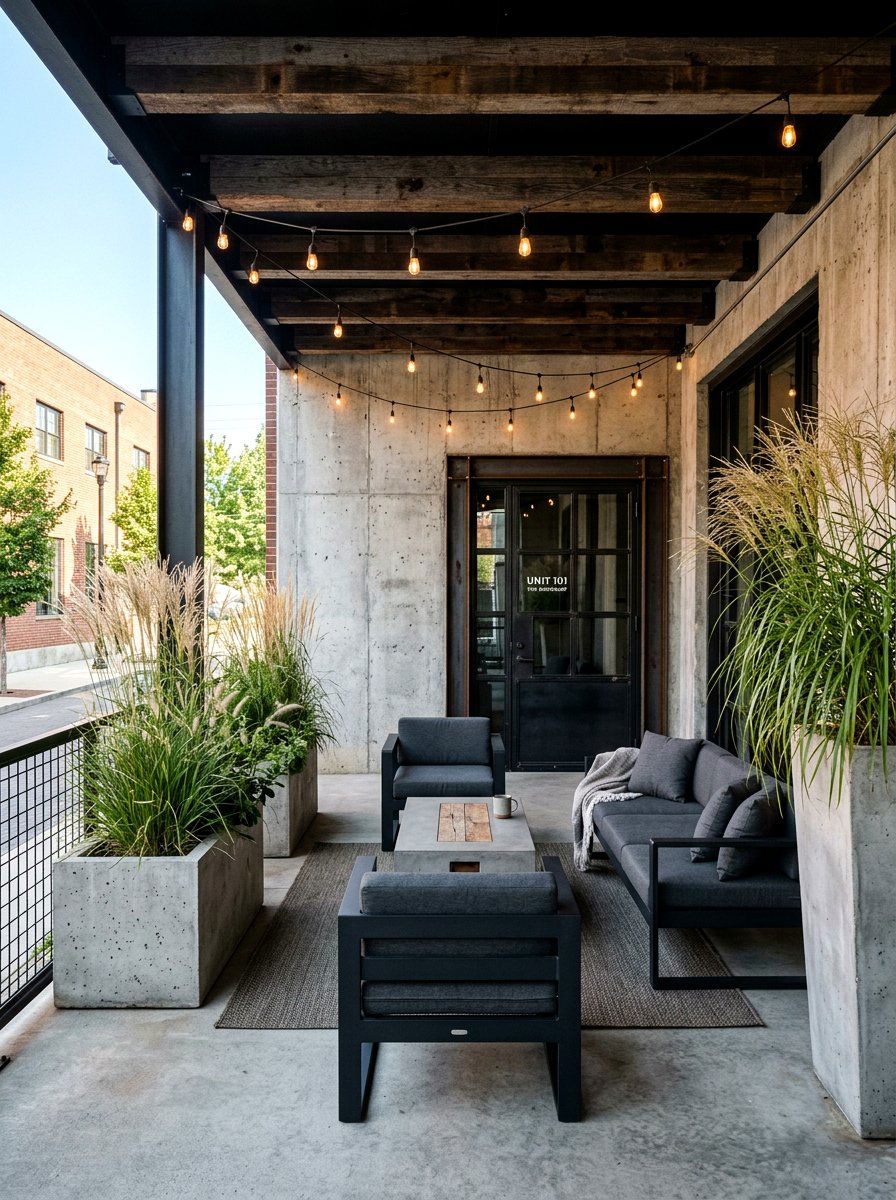 Industrial Front Porch - 30 cozy front porch ideas